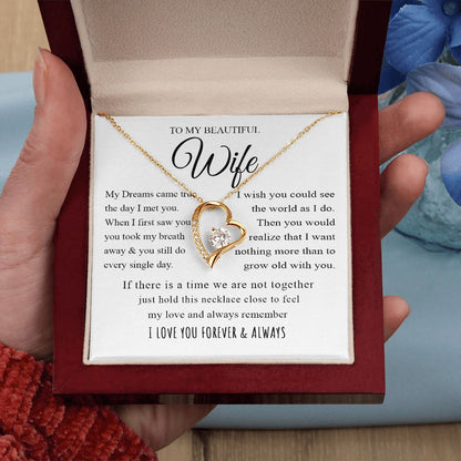 To My Beautiful Wife | My Dreams Came True | Forever Love Necklace