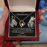 To My Soulmate - Forever Love Necklace - Hand in Hand Gift For Mom, necklace For Wife, Gift For Mother's Day