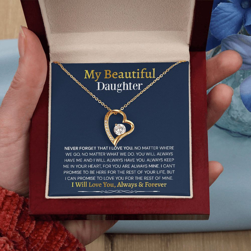 Forever Love Necklace Gift to Daughter Gift For Mom, necklace For Wife, Gift For Mother's Day
