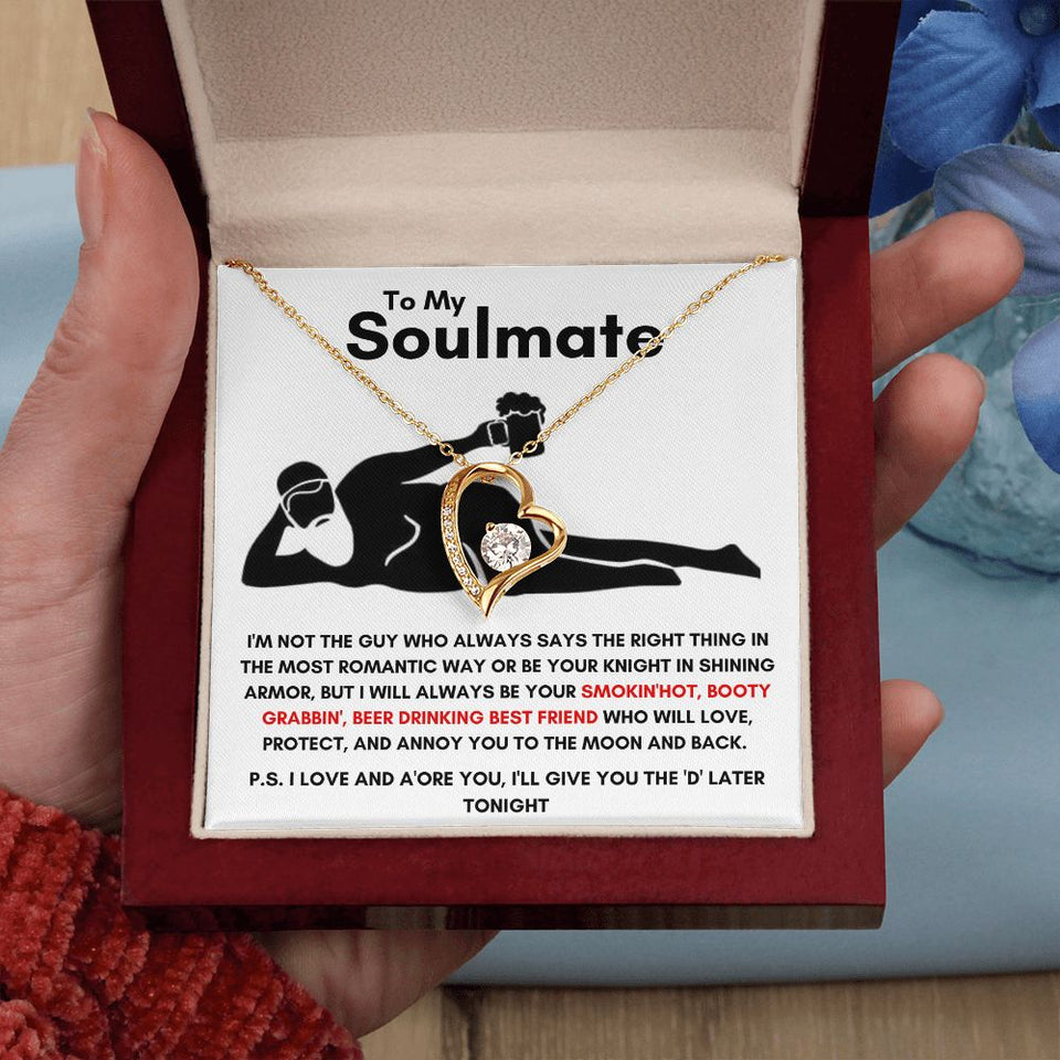 To My Soulmate - Forever Love Necklace - Booty Grabbin' - White Card