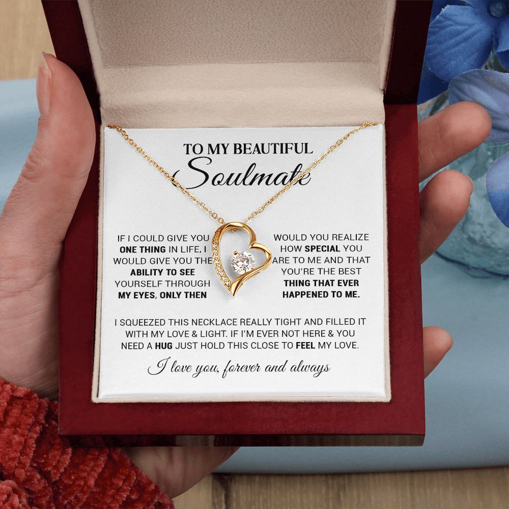 To My Beautiful Soulmate | You Are The Best Thing | Forever Love Necklace