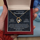 To My Granddaughter - Never Give Up, Forever Love Necklace
