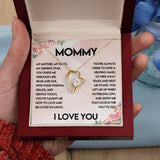 To My Mommy - My Rock, My Shining Star Forever Love Necklace