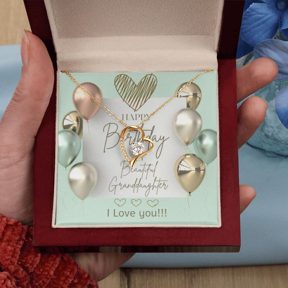 Happy Birthday Forever Love Necklace For Granddaughter