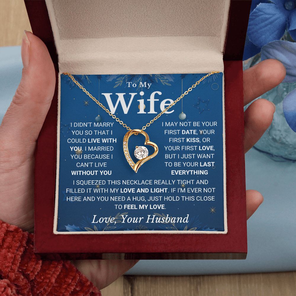 Necklace for Wife from Husband - I Can't Without You, I Love You - Forever Love Necklace