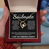 To My Soulmate - Forever Love Necklace - The Day I Met You - Black Card