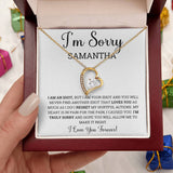 Personalized Im Sorry Forever Love Necklace, Apology Gift for Wife, Girlfriend