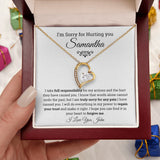 Personalized I'm Sorry Forever Love Necklace, Apology Gift