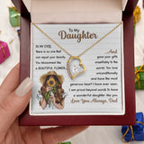Daughter Beautiful Flower, Forever Love Necklace, Gift For Daughter From Dad, Christmas Gift Idea