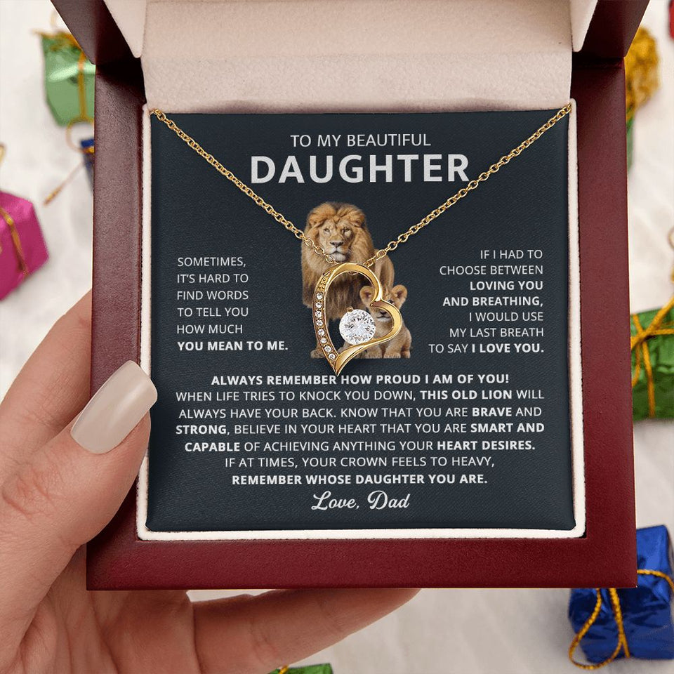 Daughter You Mean To Me, Forever Love Necklace, Best Gift For Daughter From Dad