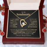 To My Soulmate, Always & Forever, Love Knot Necklace, Anniversary Gift, Valentine Necklace