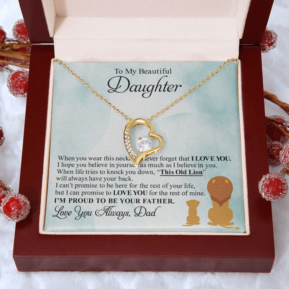 Beautiful Daughter | Proud To Be Your Father | Forever Love Necklace | Gift For Daughter From Dad