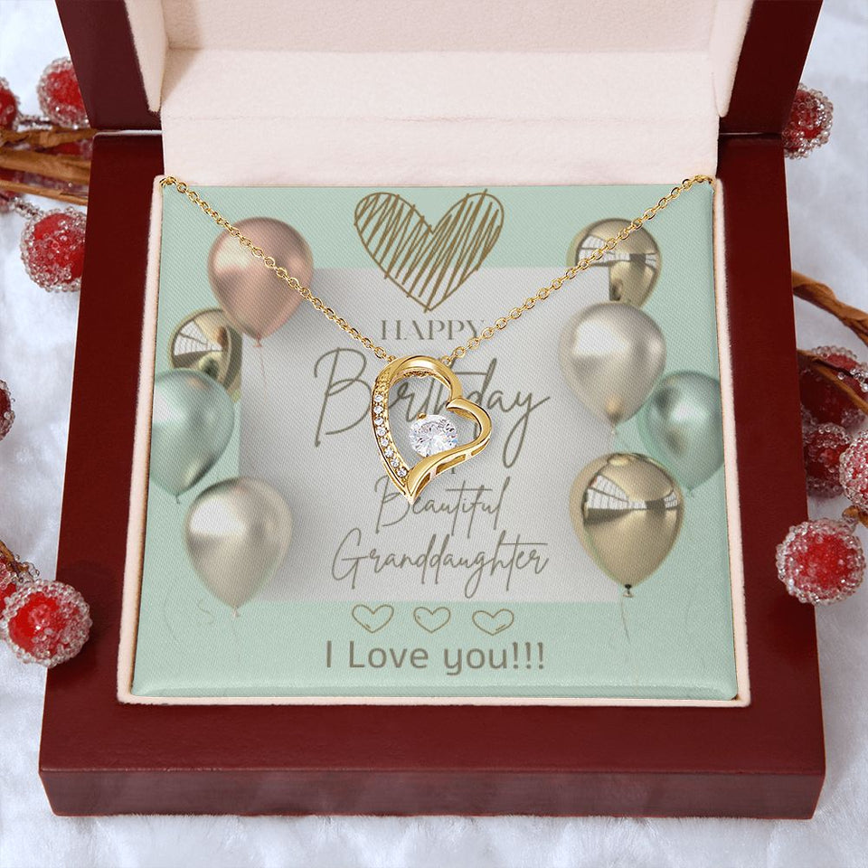 Happy Birthday Forever Love Necklace For Granddaughter