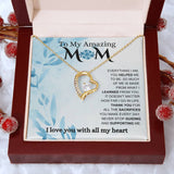 To My Amazing Mom, Biggest Support, Forever Love Necklace