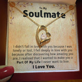 To My Soulmate and Girlfriend Necklace - Part Of My Life - Forever Love Necklace Gift, Valentine Day Gift for Her