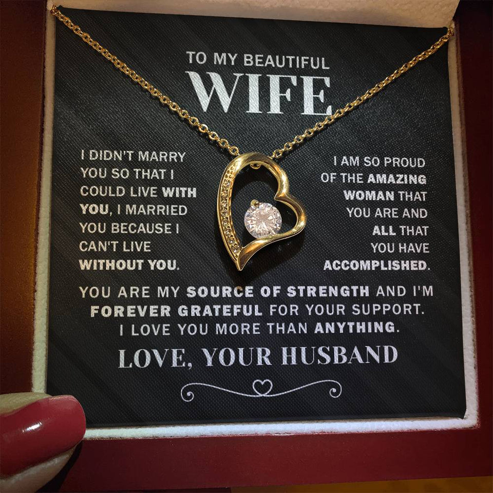 To My Wife I'm Forever Grateful - Forever Love Necklace from Husband
