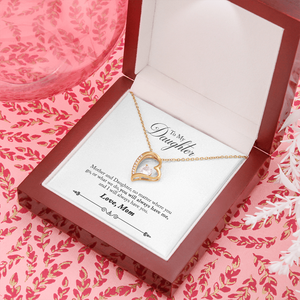 Namashops - Forever Love Necklace - To My Daugther - Forever Love - Braver Than You Believe, Gift For Wife, For Mom, Gift For Christmas, Birthday