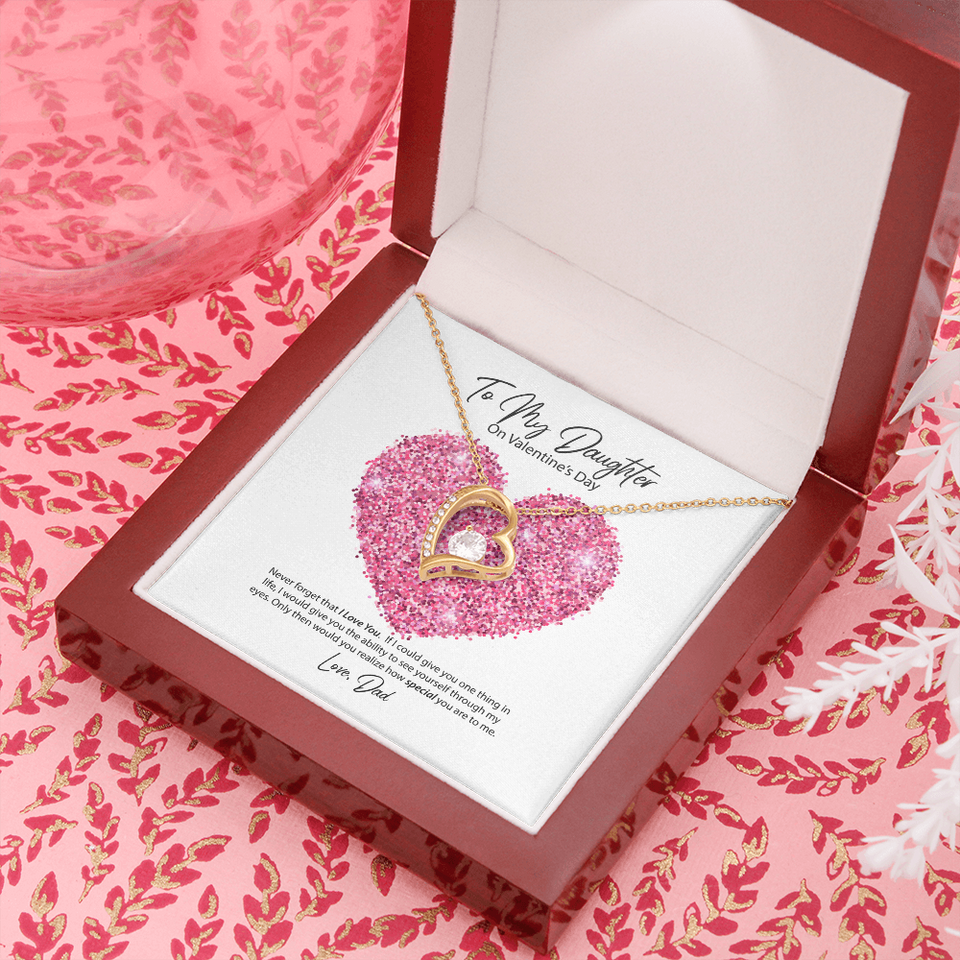 To My Daughter from Dad Valentine's Day Forever Love Necklace