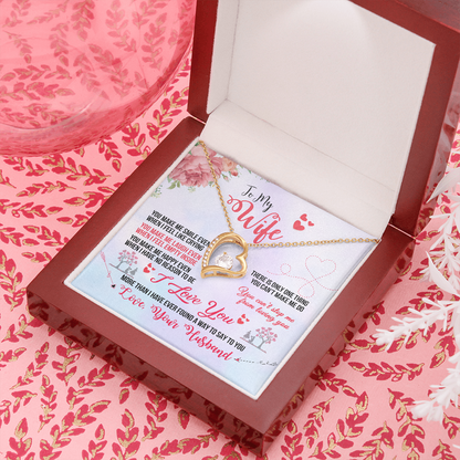 To My Wife Necklace - Valentines Gift for Wife - You make me smile ever when I feel like crying - You can't stop me from loving you - Forever Love Necklace LX032E
