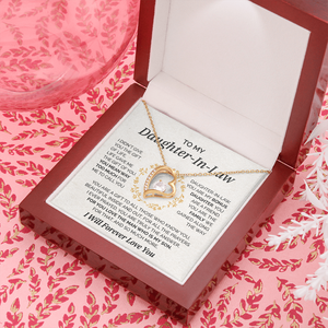 To my Daughter-In-Law - My Bonus Daughter Necklace - Forever Love Necklace