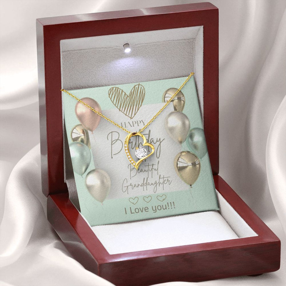 Happy Birthday Forever Love Necklace For Granddaughter