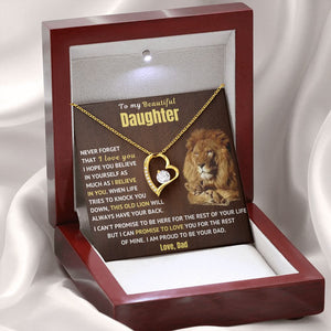 Dad to Daughter Necklace - Forever Love Necklace - Necklace Gift for Daughter from Dad
