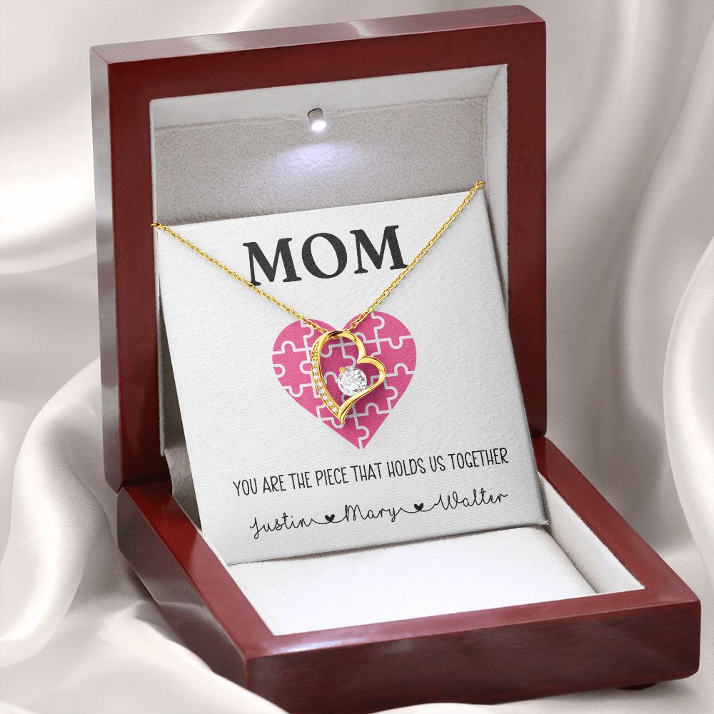 You Hold us Together - Personalized Mother's day Mom Gift Forever Love Necklace