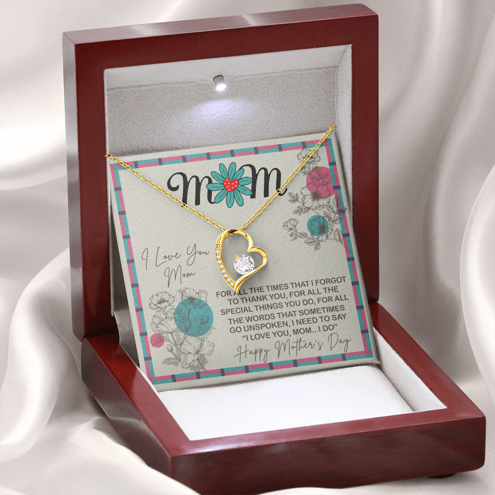 To My Mom | I Love You | Forever Love Necklace