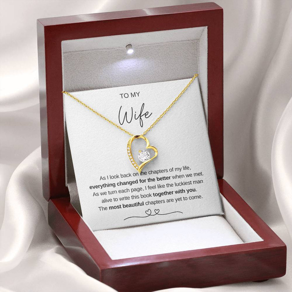 To My Wife Forever Love Necklace Beautiful Chapters
