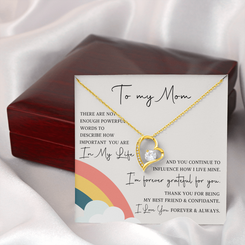 To My Mom | Forever Grateful For You | Forever Love Necklace