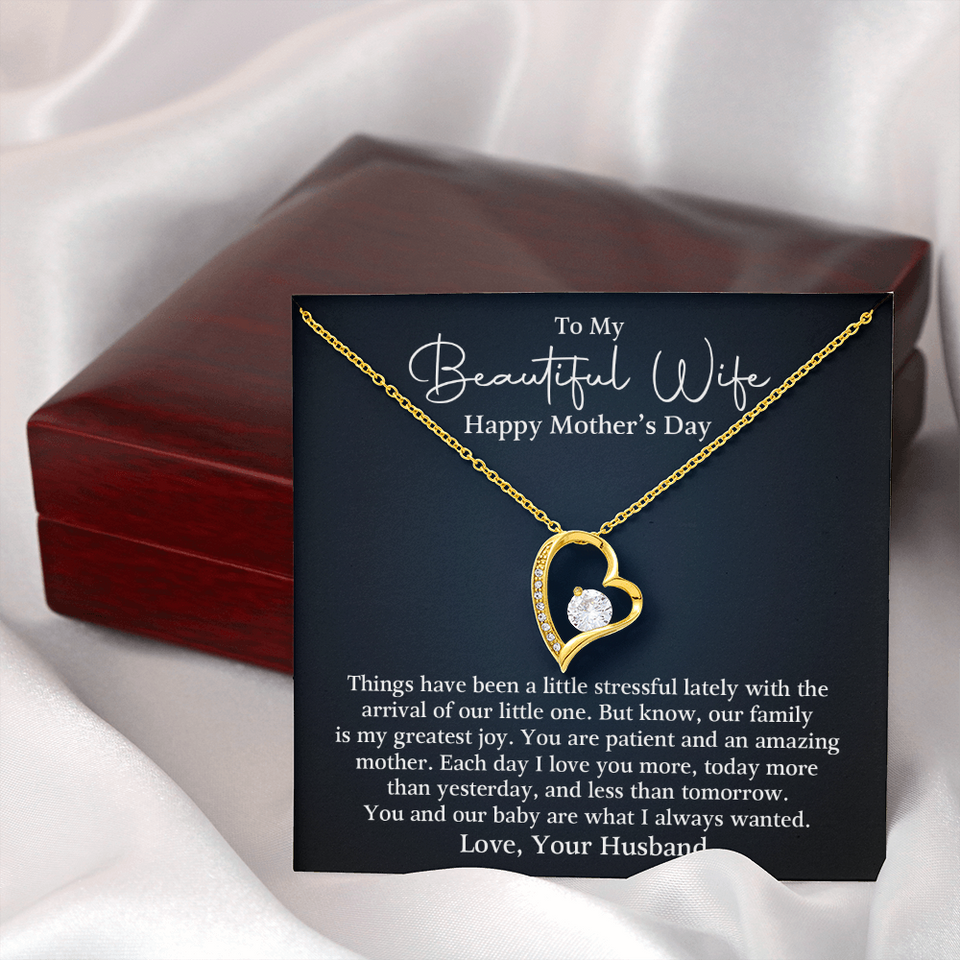 To My Beautiful Wife | Our Family | Forever Love Necklace