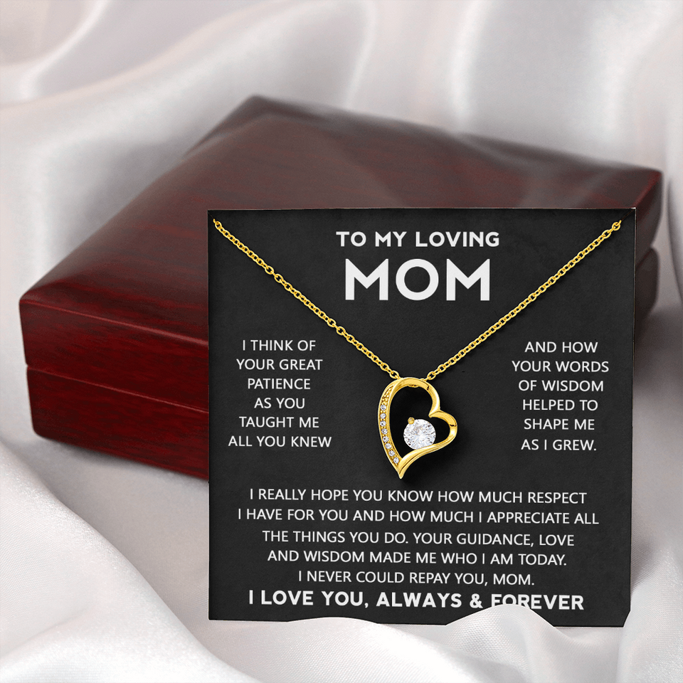 To My Loving Mom | I Really Hope | Forever Love Necklace