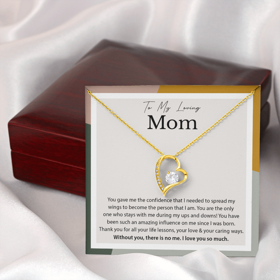 To My Loving Mom | Spread My Wings | Forever Love Necklace