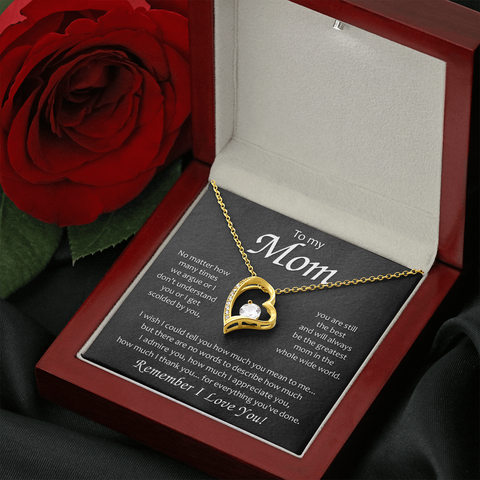 To My Mom | Remember I Love You | Forever Love Necklace