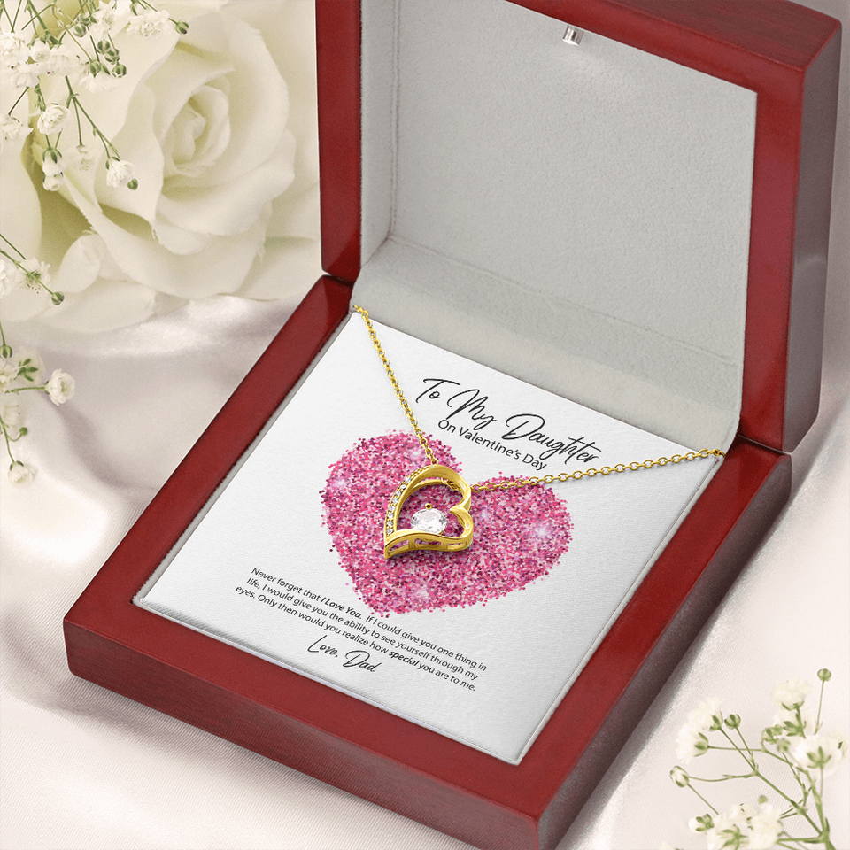 To My Daughter from Dad Valentine's Day Forever Love Necklace