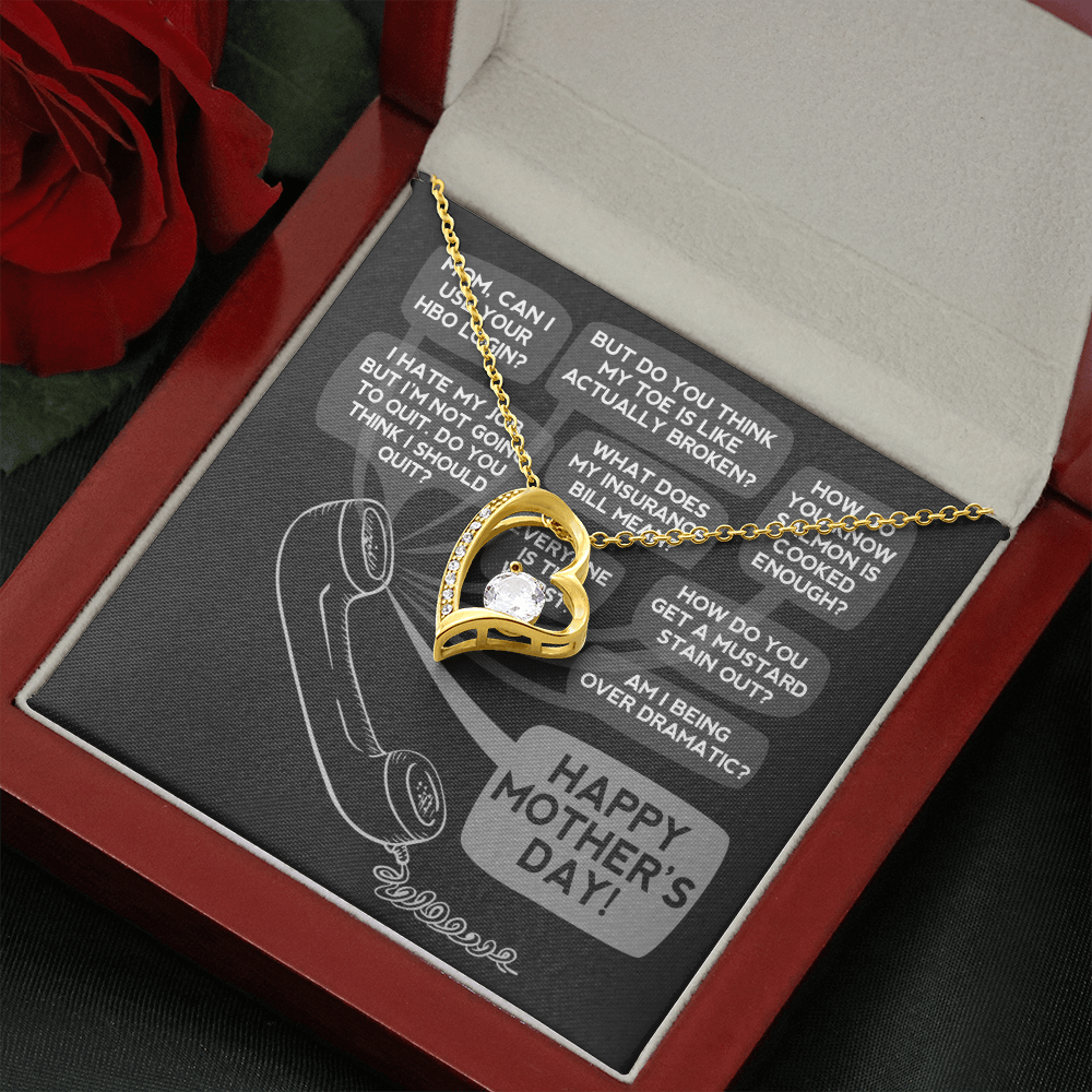Calls to Mom Mother's Day | Forever Love Necklace | Funny Gift