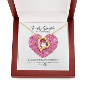 To My Daughter from Dad Valentine's Day Forever Love Necklace