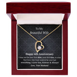 Wife 6th Anniversary Forever Love Heart Necklace