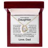 Gift for My Special Daughter from Dad - Moon and Back Love Dad, Necklace for Daughter, Gift for Daughter, Forever Love Necklace