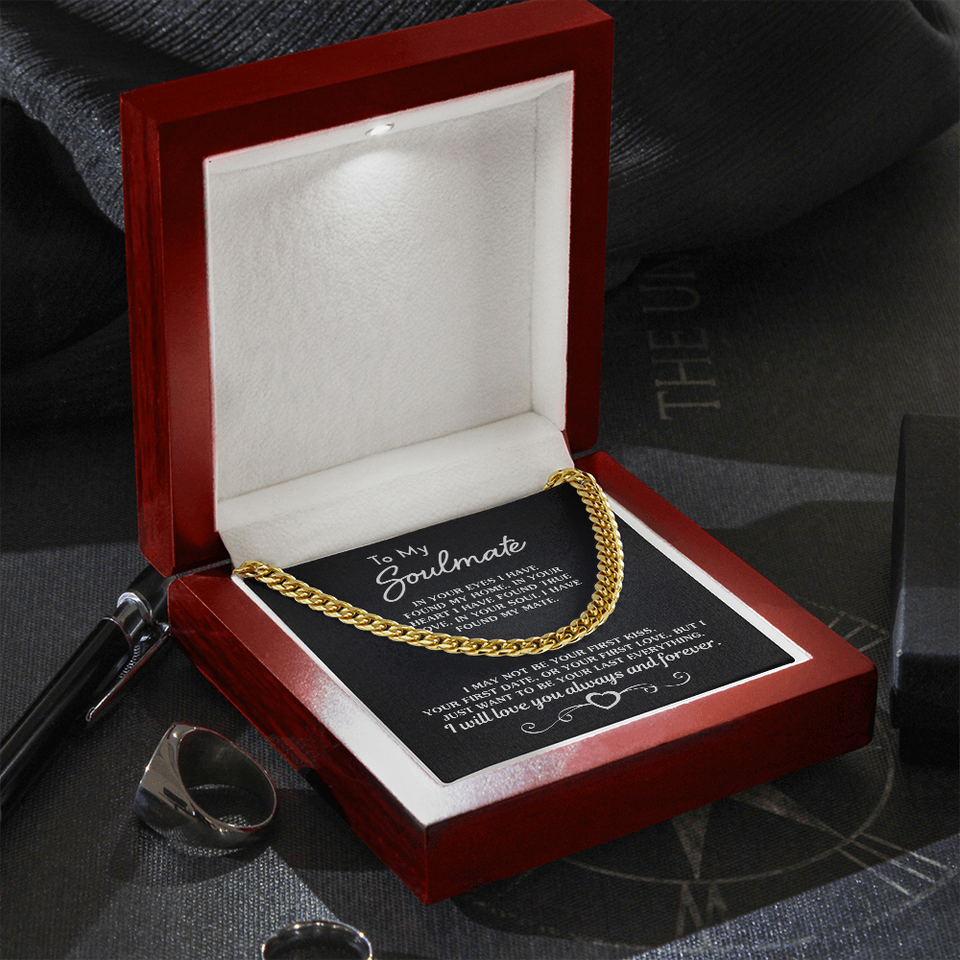 Gift for Soulmate - I Want To Be Your Last Everything Necklace, Necklace for Husband, Boyfriend, Birthday Gift, Anniversary, Father's Day Gift, Cuban Link Chain