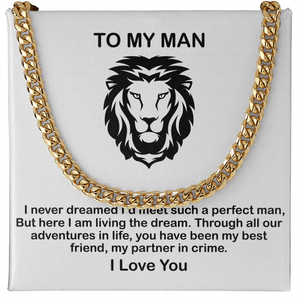 Man Necklace - You have been My Best Friend, My Partner in Crime, Father's Day Gift, Birthday Gift for Dad, Necklace for Man, Cuban Link Chain