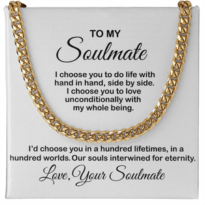 Necklace for Soulmate, Husband, Boyfriend - I Choose You To Do Life With, Birthday Gift, Necklace Anniversary, Cuban Link Chain Necklace