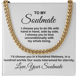 Necklace for Soulmate, Husband, Boyfriend - I Choose You To Do Life With, Birthday Gift, Necklace Anniversary, Cuban Link Chain Necklace
