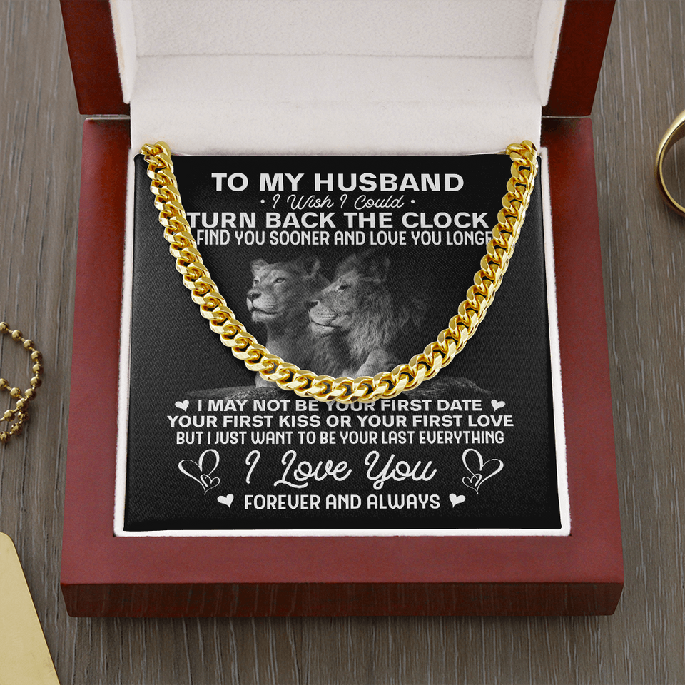 To My Husband Cuban Link Chain Gift, Anniversary Gift for Husband, Gift Ideas for Husband, Christmas Valentines Gift Ideas