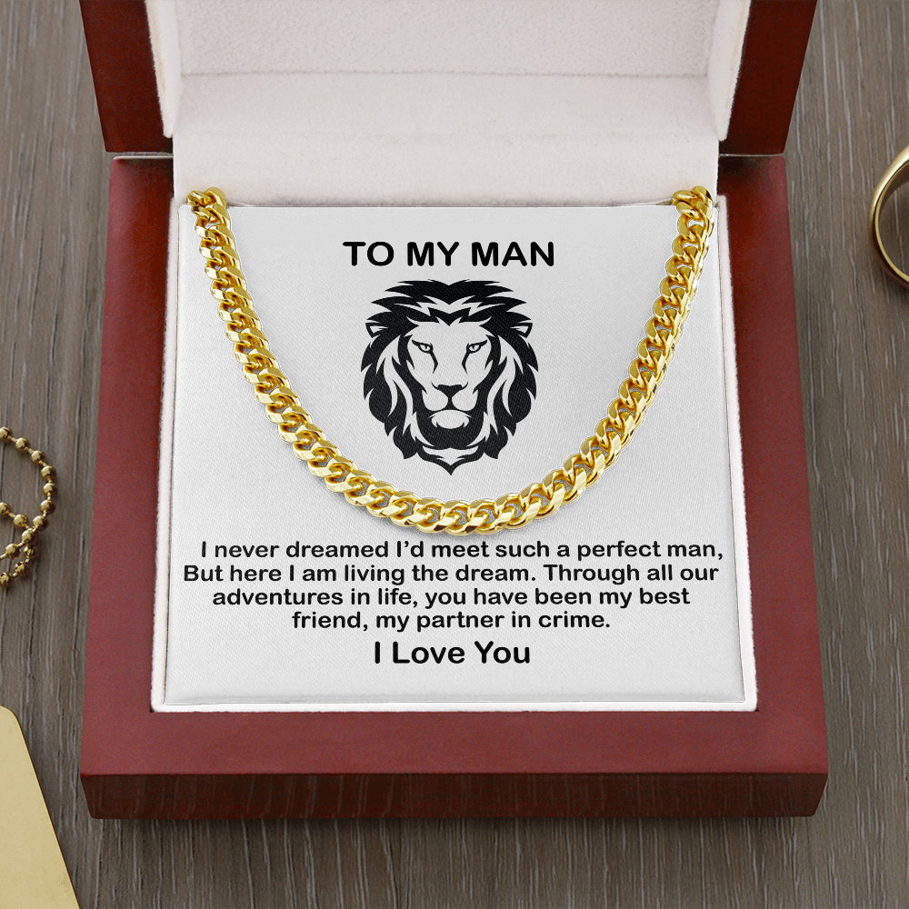 Man Necklace - You have been My Best Friend, My Partner in Crime, Father's Day Gift, Birthday Gift for Dad, Necklace for Man, Cuban Link Chain