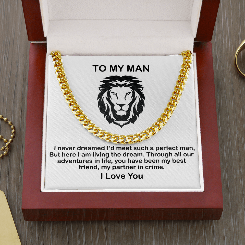 Man Necklace - You have been My Best Friend, My Partner in Crime, Father's Day Gift, Birthday Gift for Dad, Necklace for Man, Cuban Link Chain