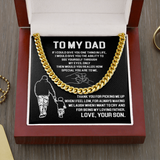 Dad Thank You For Being My Loving Father | Cuban Link Chain