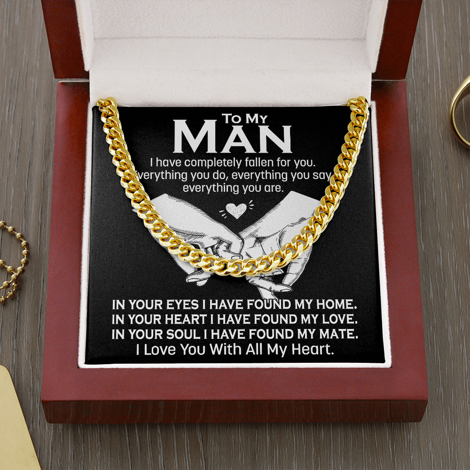 To My Man Gift Ideas, Valentines Gift for Boyfriend, Anniversary Gift for Him Cuban Link Chain