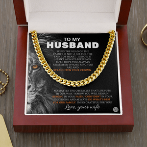 Necklace To Husband From Wife, Perfect for Father's Day, Anniversary, Birthday Gift, Cuban Link Chain Necklace