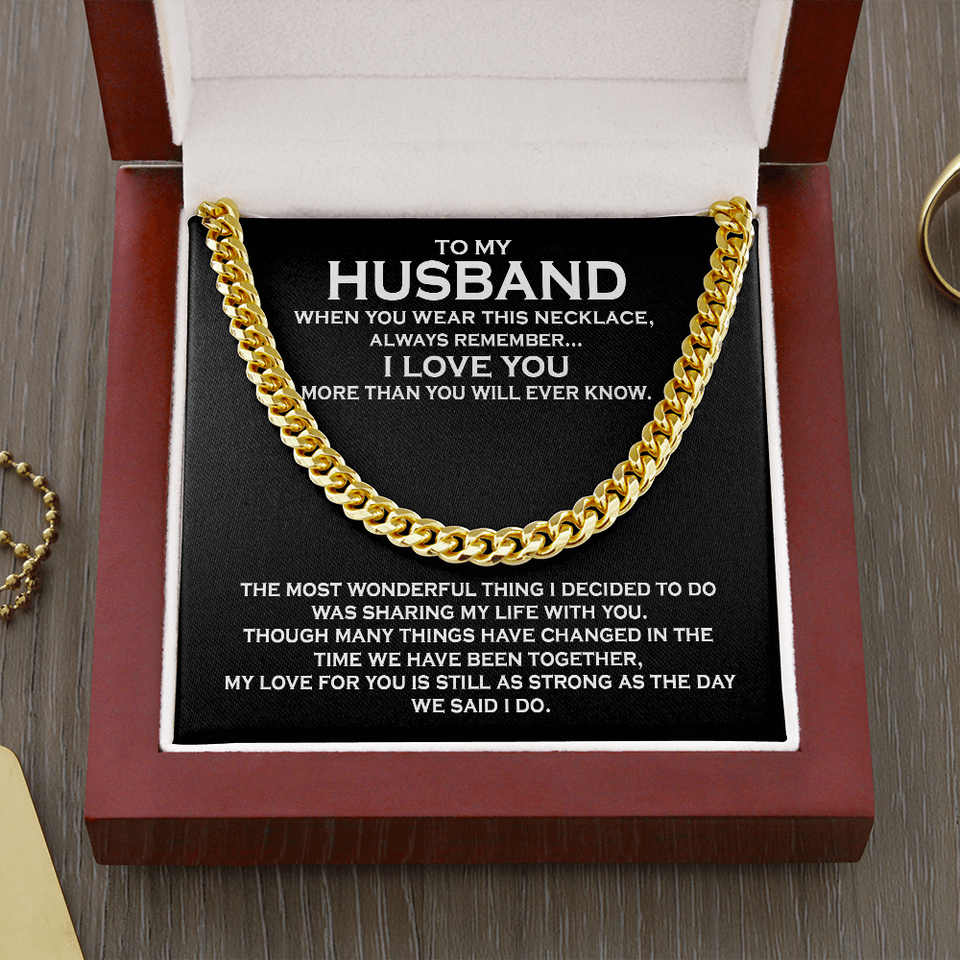 Husband Cuban Link Chain, Gift Ideas for Him, Christmas Gift For Man